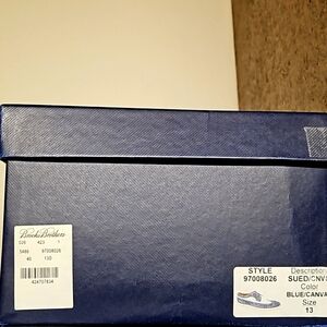 Brooks Brothers blue suede canvas summer dress shoes...made in Italy
